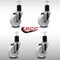Service Caster 4'' SS Nylon Wheel Swivel 1-3/4'' Expanding Stem Caster Set, 4PK SCC-SSEX20S414-NYS-134-4 - alternate 4